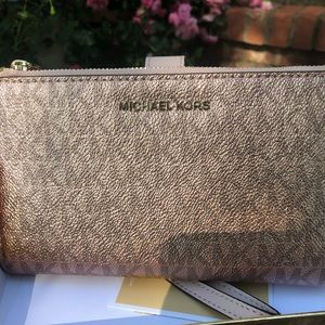 Michael Kors Adele Rose Gold Wristlet